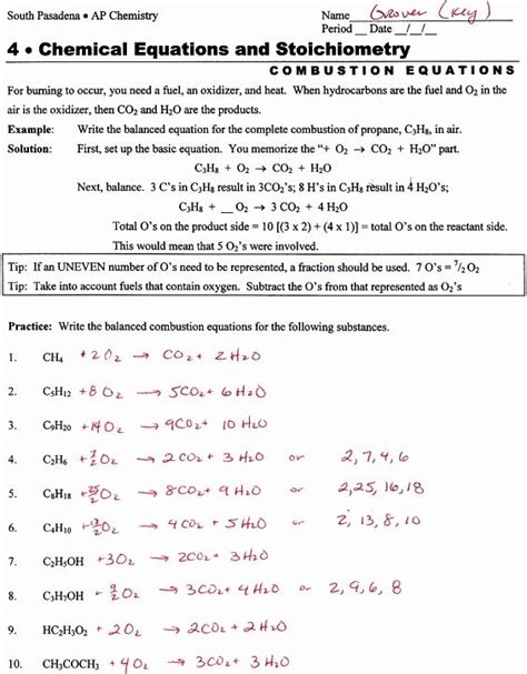 According to the law of conservation of mass, the mass of products that are derived from a chemical equation should mandatorily equal the mass of the. Balancing Chemical Equations Practice Worksheet with Answers