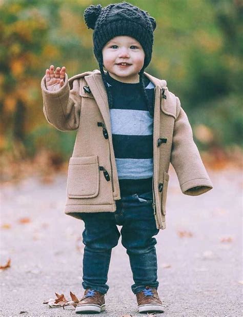 A textured shag style with bangs is such as cute cut for little lads. Well-Matched Toddler Boy Outfits for Winter - Outfit Styles