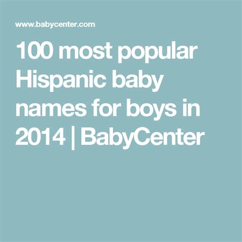 100 Most Popular Spanish Baby Names For Boys In 2012 Babycenter
