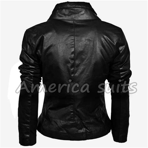 Black Leather Jacket For Women Black Asymmetric Women Biker