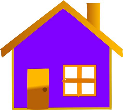 Home Icon 3 Svg Clip Arts Purple House Clipart Png Download Full