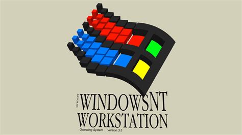 Microsoft Windows Nt Workstation 35 Logo 1994 1995 3d Warehouse