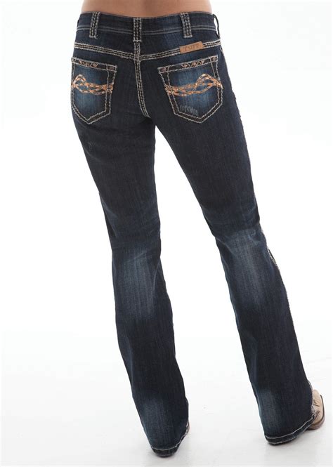 Womens Cowgirl Tuff Copper Bling Dark Jeans Renegade Stores