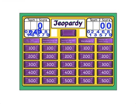 Free Jeopardy Template Free Word Pdf Ppt Documents Download