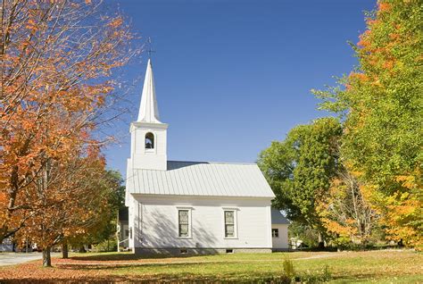Old Country Church In Fall Rumford Center Maine Photograph By Keith