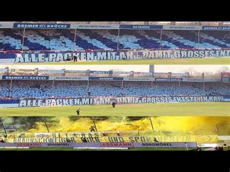 Fc magdeburg 2019.12.21 in germany » 3. VfL Osnabrück-Eintracht Braunschweig Fans choreo & pyro ...