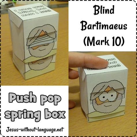 Blind Bartimaeus 3d Box I Love This Craft Blind Bartimaeus Children