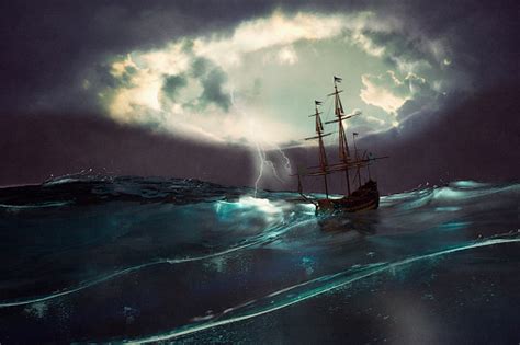 Old Ship Sailing In The Storm Stock Photo Download Image Now Istock