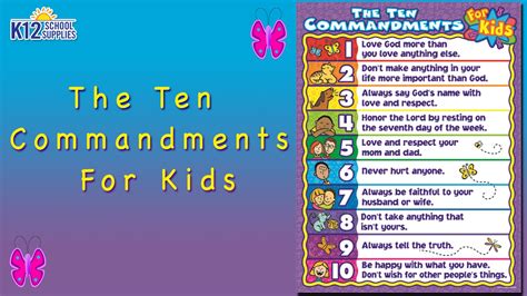 Best Ten Commandments For Kids 10 Commandments For Kids Youtube