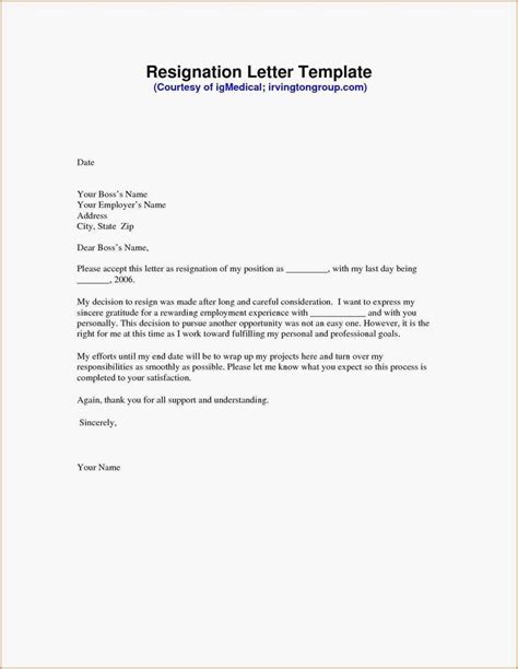 Letter Of Resignation Template What Should You Write Regarding Draft