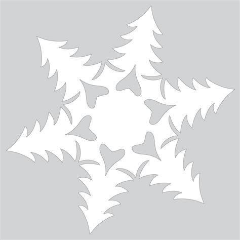 Free for commercial use no attribution required high quality images. Paper Snowflake Pattern with Christmas Trees Cut out ...