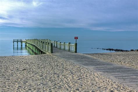 Landscape Photograph Midday Walnut Beach Pier By John Supan Beach