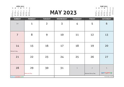 2023 United States Calendar With Holidays 2023 Yearly Calendar