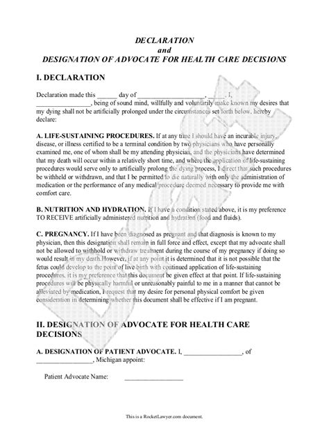 Free Printable Will Form Michigan Printable Forms Free Online