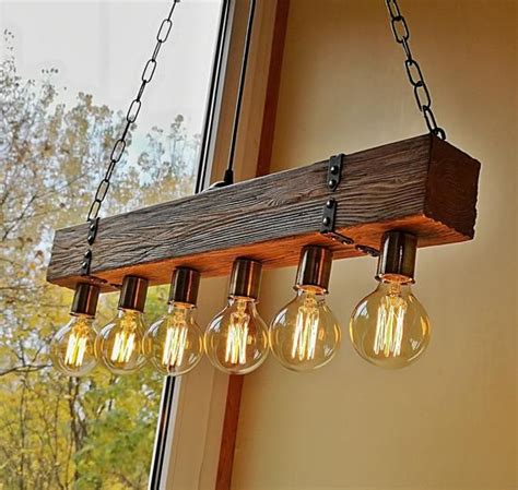 We would like to light just above the dining room table and. Handmade Beam Chandelier - Wood Beam Chandelier Wooden ...