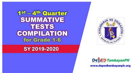 Updated Summative Test Compilation For Grade St Th Quarter Deped Network