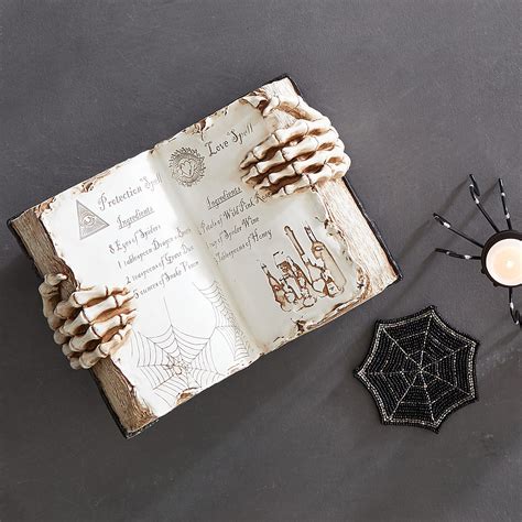 Hand Painted Halloween Witchs Spell Book — Pier 1