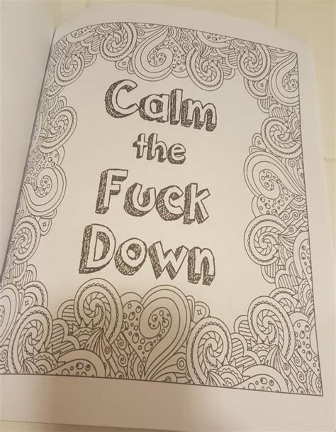 Calm The Fck Down An Irreverent Adult Coloring Book Anxiety Foundation
