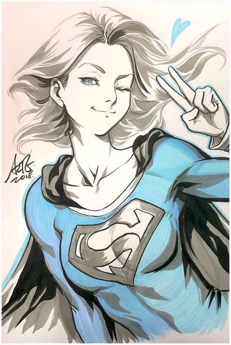 Supergirl • By Artgerm Desenhos Croqui Arte Classica Desenhos Originais