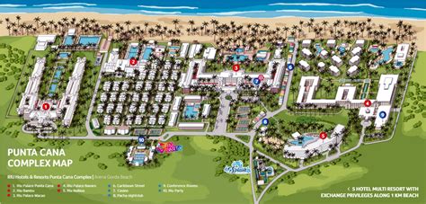 Resort Map Riu Palace Bavaro Punta Cana Dr