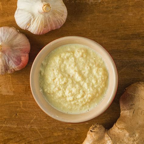 If i feel i'm coming down with something, i have a crushed garlic clove in a mug of warm milk. garlic ginger paste - glebe kitchen