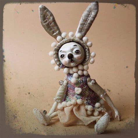 Rabbit Ooak Doll Art Doll Rabbit Dolls With By Doviledollart