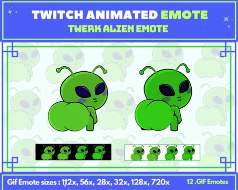 Twerk Alien Animated Emote Alien Emote Twerk Animated Emote Twitch