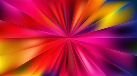 Free Colorful Rays Background Vector Illustration