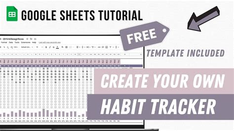 How To Create Your Own Habit Tracker In Google Sheets Tutorial Free