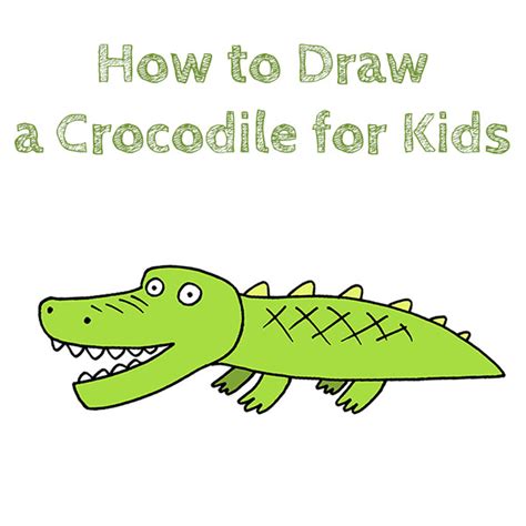How To Draw A Crocodile For Kids How To Draw Easy