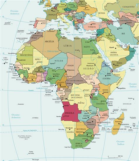 Los países y capitales de áfrica áfrica es el tercero de los continentes de la tierra, por su extensión. Mapas de los 5 CONTINENTES con Paises para Descargar e ...