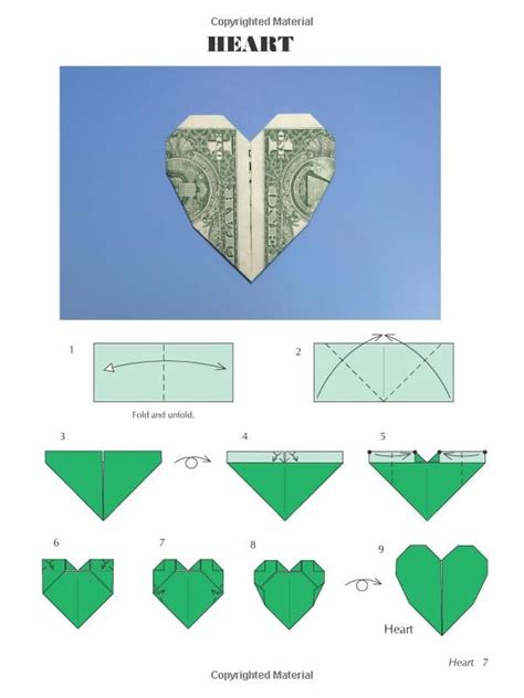 How To Make A Heart With A Dollar Bill Step By Step