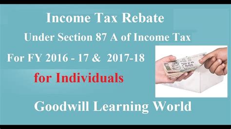 The repatriation of capital, profits, dividends, royalties, Income Tax Rebate Under Income Tax Section 87 A for F Year ...