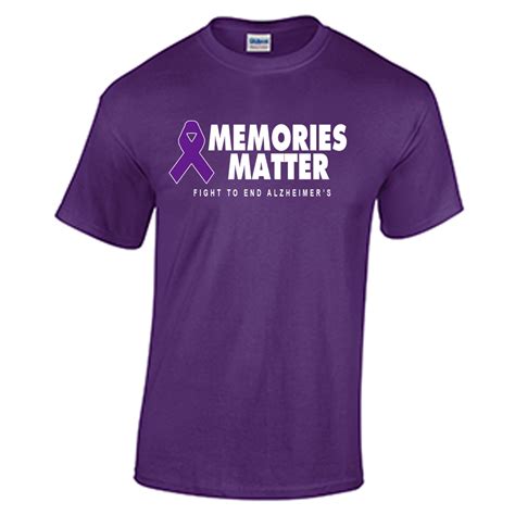 Alzheimers Awareness T Shirt Memories Matter Fat Duck Tees