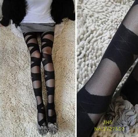 Best And Cheapest Socks And Hosiery Wholesale 2016 Women Sexy Pantyhose Black Ripped Stretch