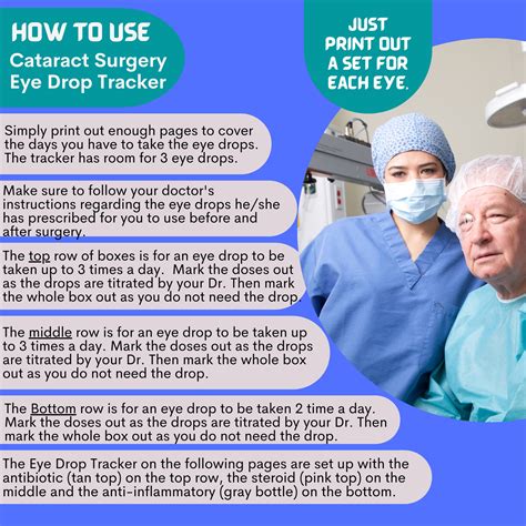 Cataract Surgery Eye Drop Tracker Eye Drop Schedule For Cataract