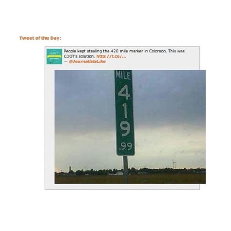 People Kept Stealing The 420 Mile Marker In Colorado Colo Flickr