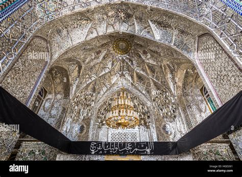 iwan of holy shrine of imamzadeh helal ali hilal ibn ali in aran va bidgol isfahan province
