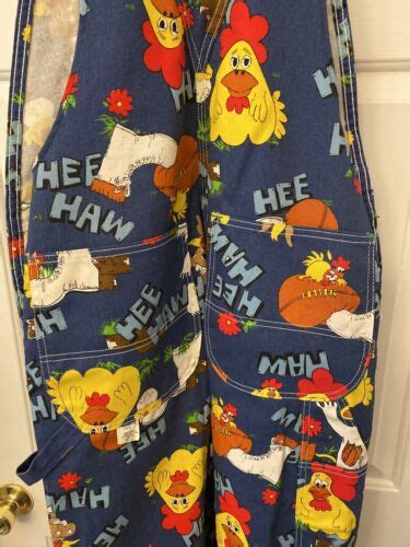 Vintage Hee Haw Liberty Adult Bib Denim Overalls 1970s 34x36