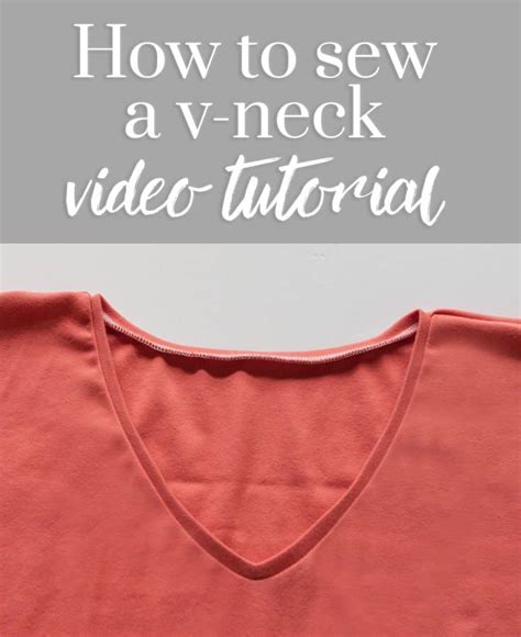 If you don't use a serger, trim the seam allowance to 1/4 inch after sewing. How to sew a v-neck video tutorial - Love Notions Sewing ...