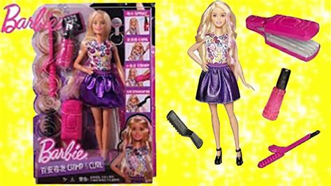 New Barbie Endless Curls Doll Hair Style Playing Playset Unboxing Cut And Curl Barbie Hair