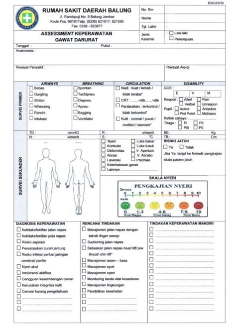 Design Of Emergency Nursing Assessment Form Part 1 16d