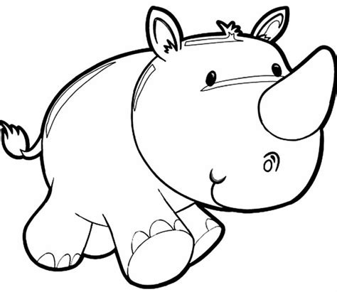 Desenho De Rinoceronte Pequeno Para Colorir Tudodesenhos Images And