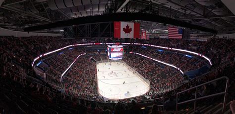 The two goal lines are 4.0 metres (13.1 ft) from the end boards, and the blue lines are 22.86 metres (75.0 ft) from the end boards. Are NHL / Hockey Rinks The Same Size? - BS Hockey