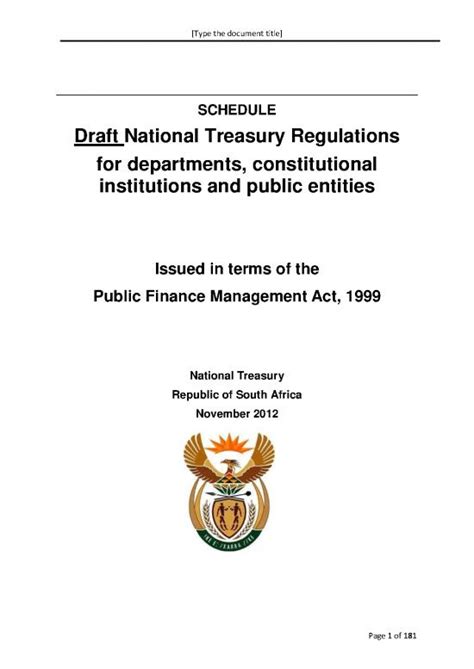 Treasury Regulations Pdf 95739 Draft National Treasury Regulations 2013