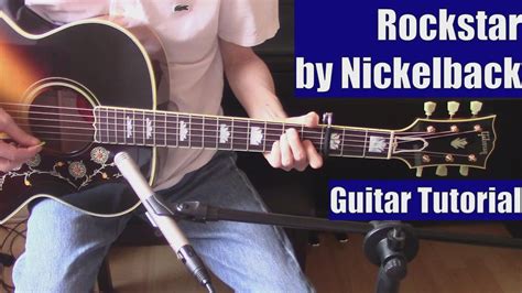 Rockstar By Nickelback Guitar Tutorial With The Isolated Vocal Track