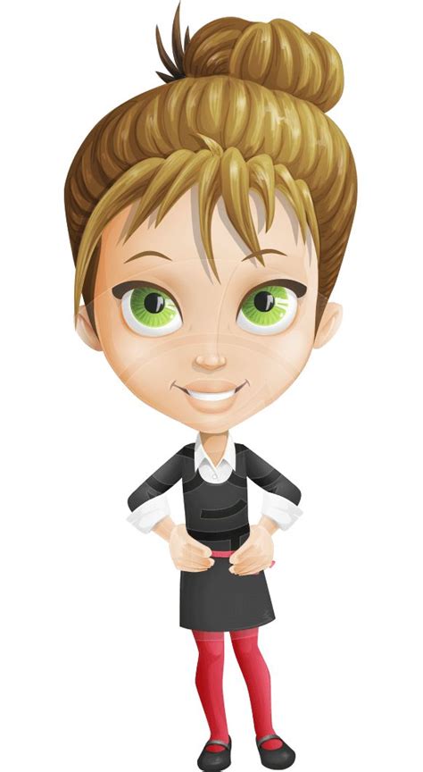 Vector Charming Office Lady Character Illustrations Graphicmama