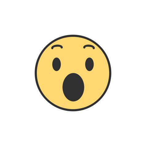 Emoji Facebook Reaction Shocked Emoji Icon