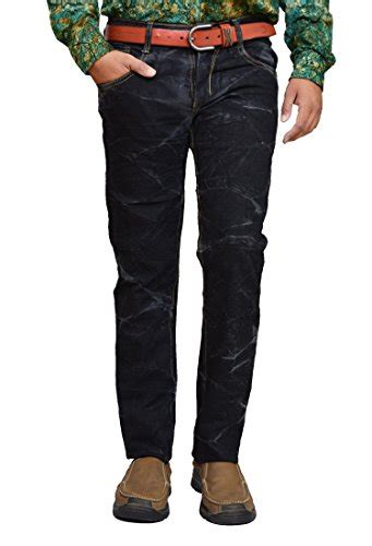 Buy American Noti Black Cotton Jeans Pant For Man Stretchable Slim Fit