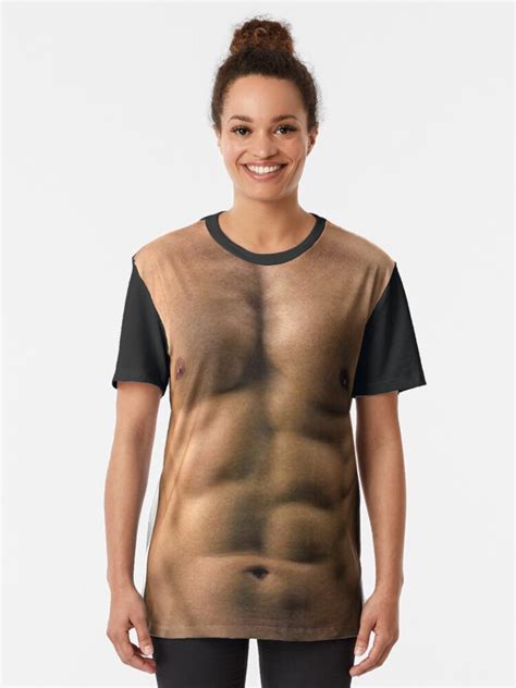 Fake Abs Shirt Bikini Body Muscle Six Pack Fake Big Boobs Sleeveless